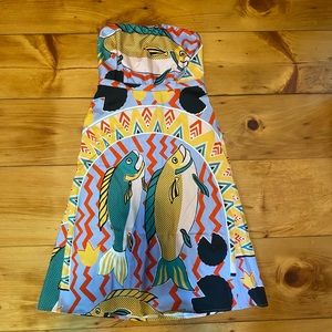 Eva Franco strapless fish dress, XSP